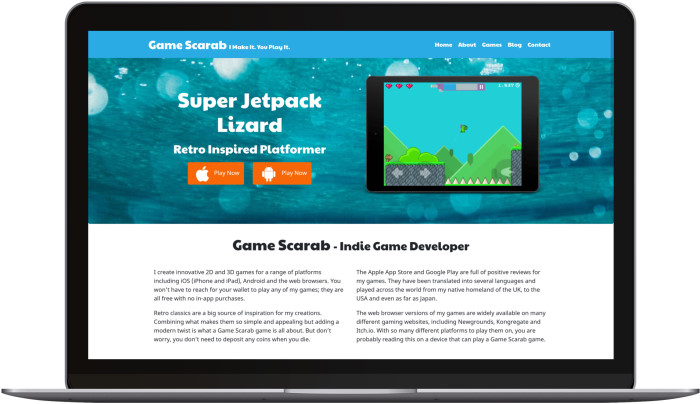 Game Scarab website